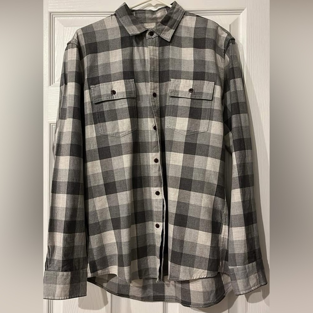 Plaid Button-Up Shirt